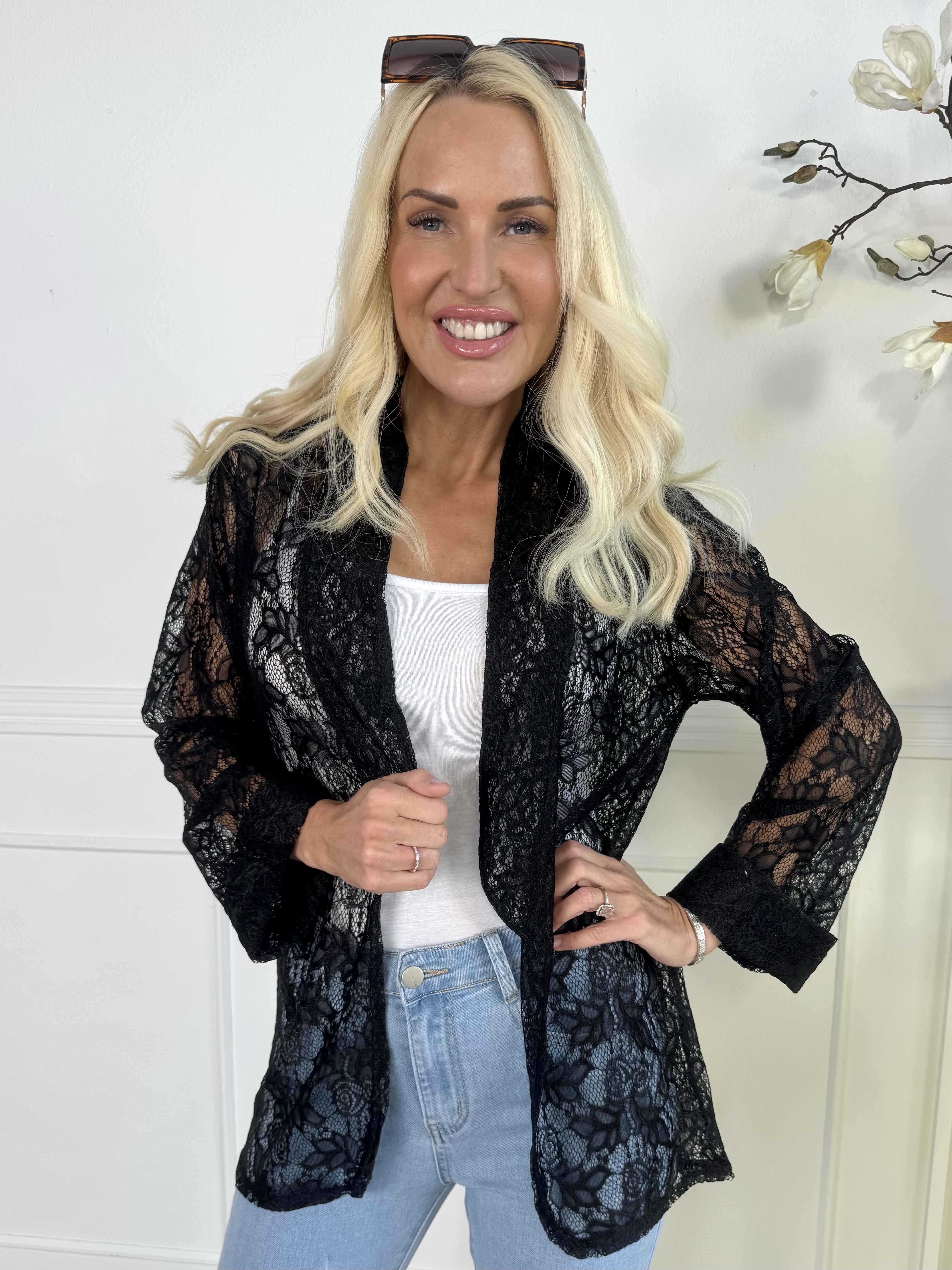 Sigga - Fin cardigan i blonder